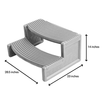 Confer Plastics HS2-G Resin Spa Hot Tub Handi-Step RV Steps | Gray (Open Box)