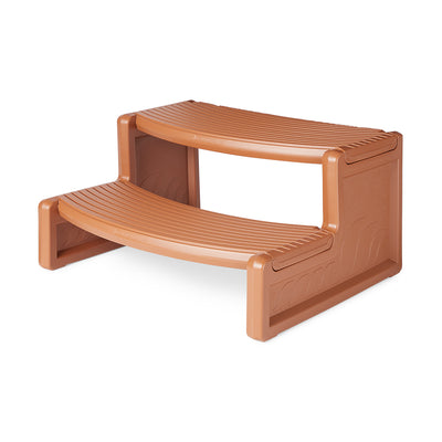 Confer Plastics Multi Purpose Spa Hot Tub Handi-Step Steps, Redwood (Used) - VMInnovations