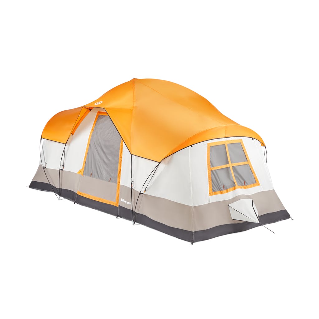 Tahoe Gear Olympia 10 Person Three Season Family Camping Tent |Orange (Open Box)