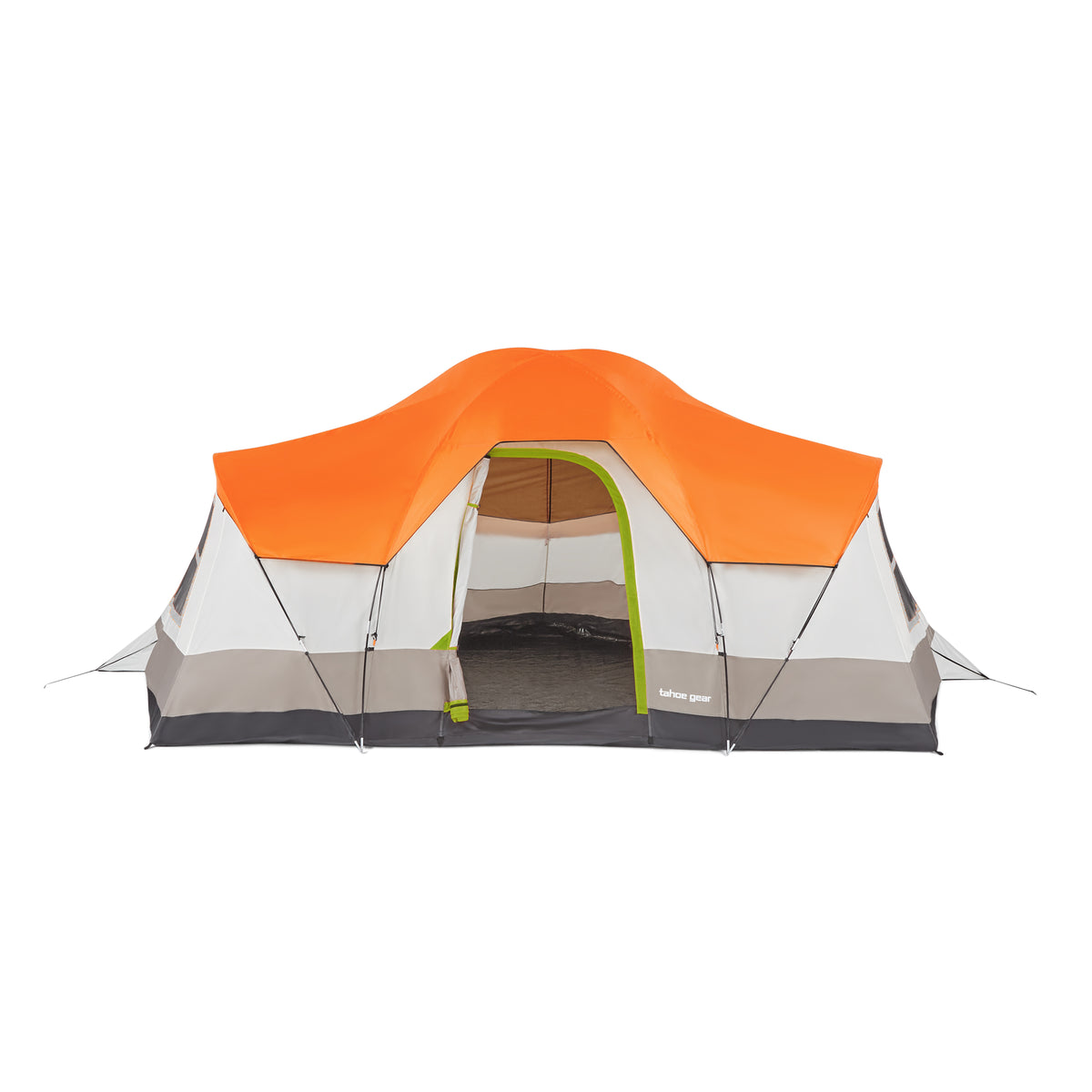 Tahoe Gear Olympia 10 Person 3 Season Camping Tent, Orange and Green (Open Box)