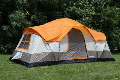 Tahoe Gear Olympia 10-Person 3-Season Tent, Orange/Ivory | Used