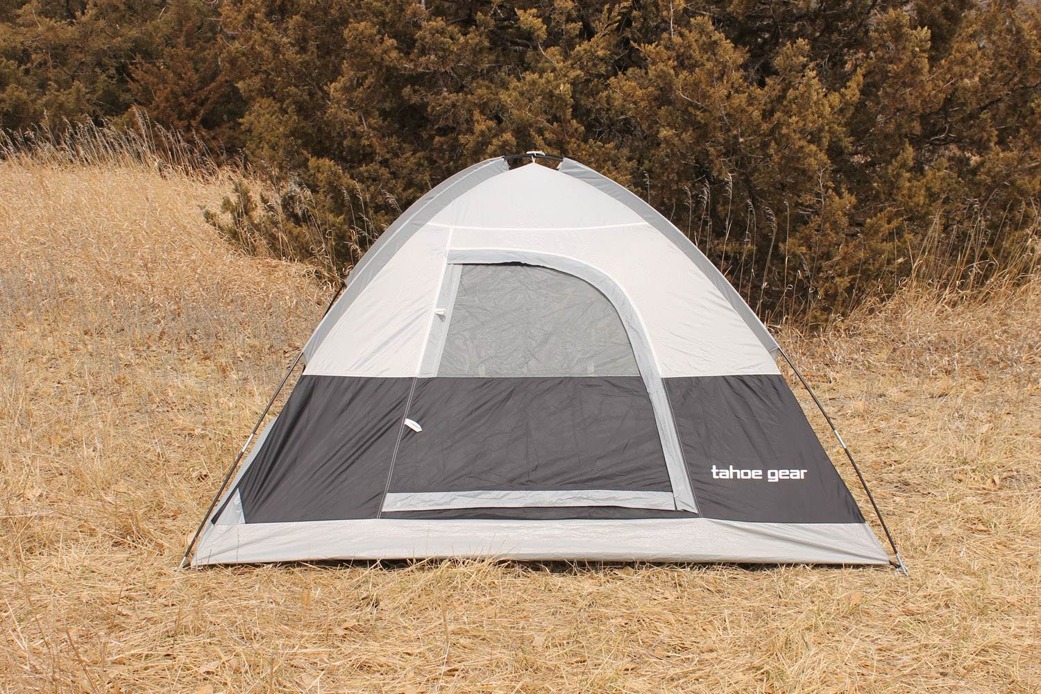 Tahoe Gear Powell 3-Person 3-Season Dome Camping Tent, Black/Grey (Defective)