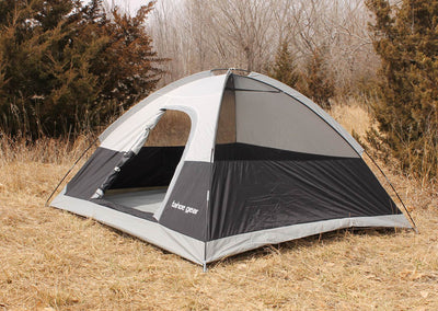 Tahoe Gear Powell 3-Person 3-Season Dome Camping Tent, Black/Grey (Defective)