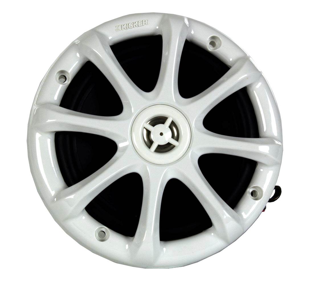 4) New Kicker 11KM6LW 6" 390W 2-Way Marine Boat/ATV Waterproof Speakers White