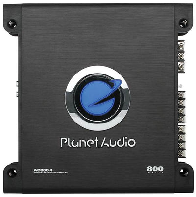 Planet Audio AC800.4 800W 4/3/2 Channel Car Amplifier Power AC8004+8 Ga Amp Kit