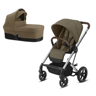Cybex Balios S 4 In 1 Travel System Lux Stroller Bundle with Canopy Bed, Beige - VMInnovations