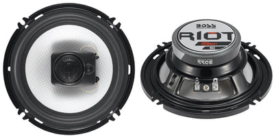 2) Boss R43 4" 200W 3-Way + 2) R63 6.5" 300W 3-Way Car Audio Coaxial Speakers