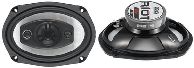 2) Boss R43 4" 200W 3-Way + 2) R94 6x9" 500W 4-Way Car Audio Coaxial Speakers