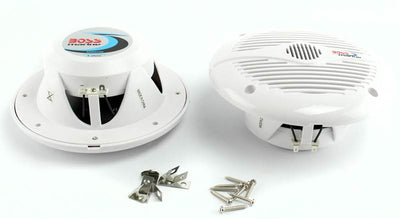 2) BOSS MR50W 5.25" 150W + 2) MR60W 6.5" 200W 2-Way Marine/Boat Coaxial Speakers