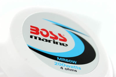 2) BOSS MR50W 5.25" 150W + 2) MR60W 6.5" 200W 2-Way Marine/Boat Coaxial Speakers