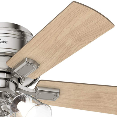Hunter Crestfield 42 Inch Ceiling Fan with LED Light, Brushed Nickel (Open Box)