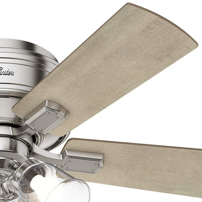 Hunter Crestfield 42 Inch Ceiling Fan with LED Light, Brushed Nickel (Open Box)