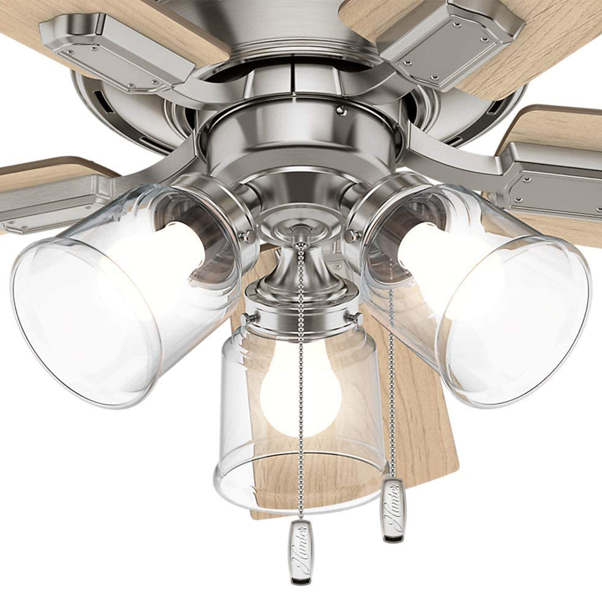 Hunter Crestfield 42 Inch Ceiling Fan with LED Light, Brushed Nickel (Open Box)