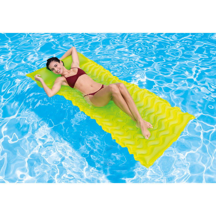 Intex Tote 'N Float Wave Mat Floating Swimming Pool Lounger (Open Box) (2 Pack) - VMInnovations