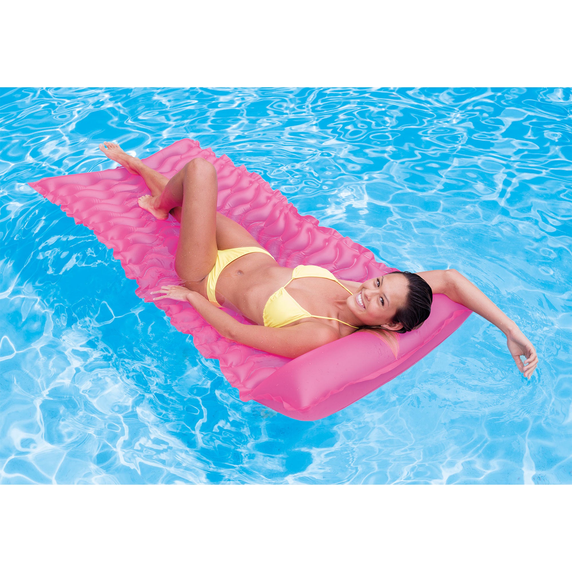 Intex Tote 'N Float Wave Mat Floating Swimming Pool Lounger (Open Box) - VMInnovations
