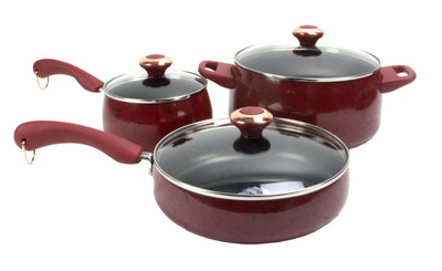 Paula Deen 17-Piece Kitchen Porcelain Cookware Set Nonstick Pots Pans - Open Box