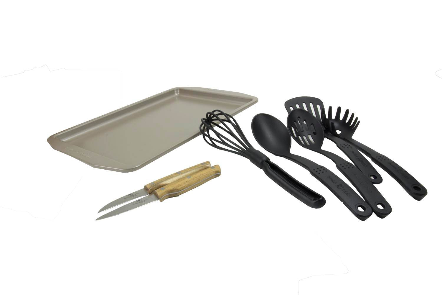 Paula Deen 17-Piece Kitchen Porcelain Cookware Set Nonstick Pots Pans - Open Box