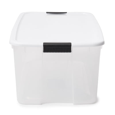 Sterilite 116 Quart Latching Storage Tote Box Containers Clear (Open Box)(4Pack)