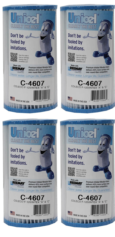 4) Unicel C-4607 Coleco Krystal Klear A or C Replacement Filter Cartridges
