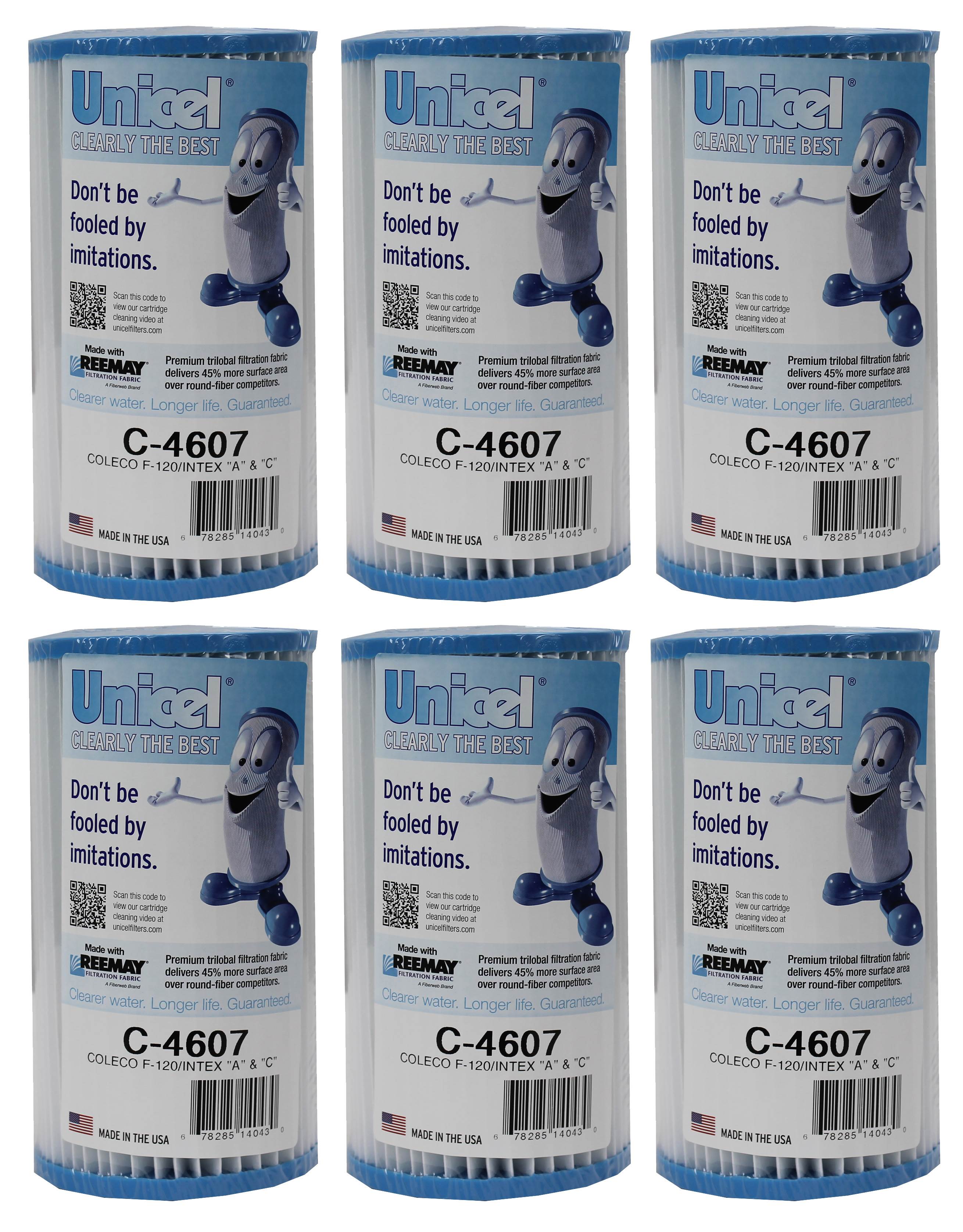 6) Unicel C-4607 Coleco Krystal Klear Replacement Filter Cartridges