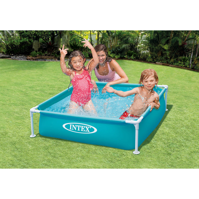 Intex Mini Frame Kiddie 4 x 4 Foot Beginner Frame Pool, Blue (Open Box) (3 Pack)