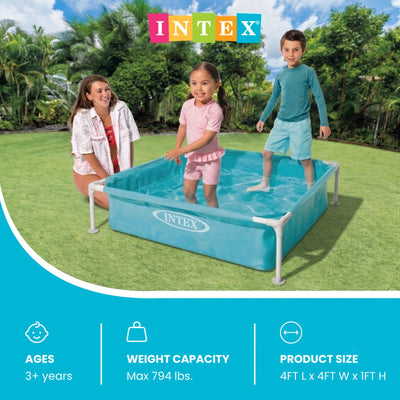 Intex 57173EP 4ft x 12in Mini Frame Beginner Swimming Pool, Blue(Open Box)