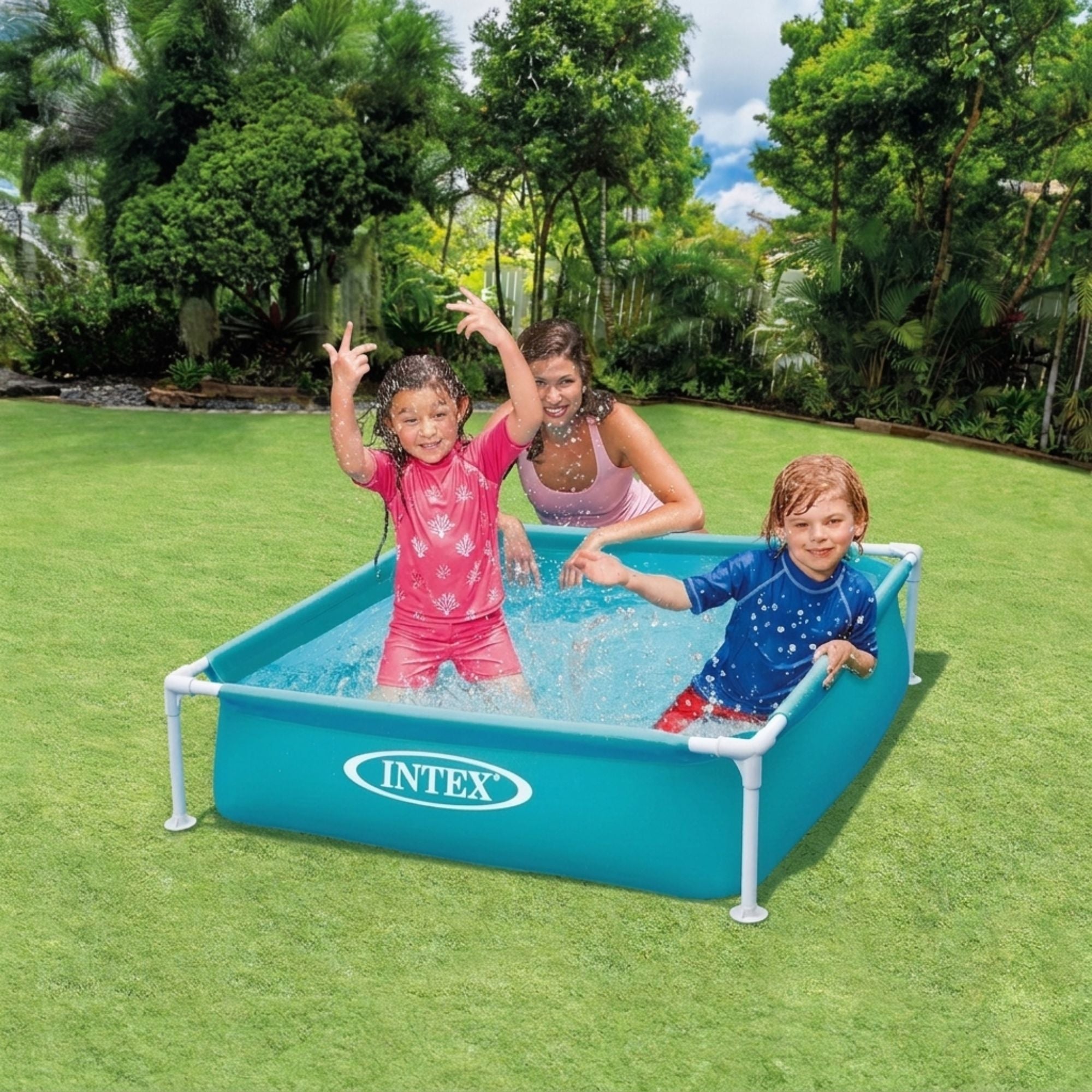 Intex 57173EP 4ft x 12in Mini Frame Beginner Swimming Pool, Blue(Open Box)