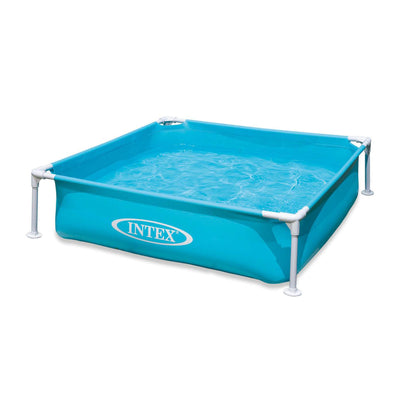 Intex 4ft x 12in Mini Frame Kiddie Beginner Swimming Pool, Ages 3 and Up, Blue