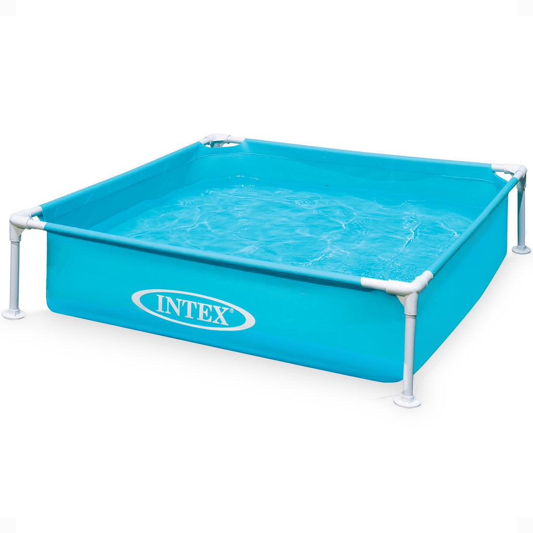 Intex Mini Frame Kids 4ft x 4ft x 12in Beginner Kiddie Swimming Pool (2 Pack)