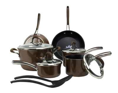 Farberware 14177 12pc Kitchen Teflon Nonstick Cookware Set Pots/Pans (Open Box)