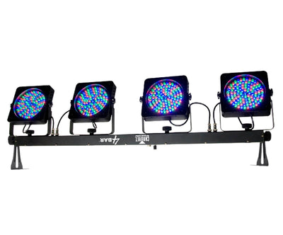 CHAUVET 4BAR LED DJ Wash Light Kit + 4PLAY DMX Moonflower Light System w/ Cases