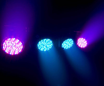 CHAUVET 4BAR LED DJ Wash Light Kit + 4PLAY DMX Moonflower Light System w/ Cases