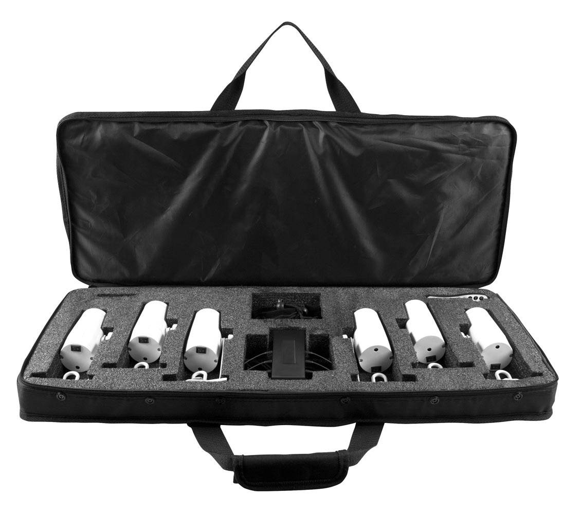 Chauvet DJ EZpin IRC Pack LED Wireless Battery 6 Pin Spot Lights w/Case & Remote