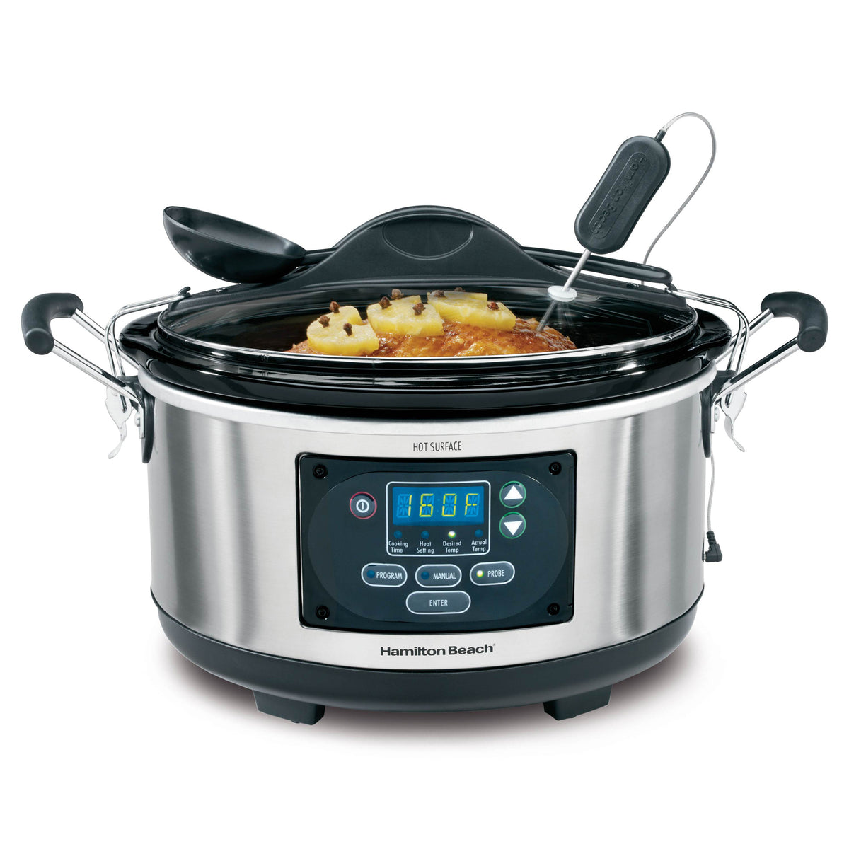 Hamilton Beach Set n' Forget 6 Qt Programmable Slow Cooker & 150 Recipe Cookbook