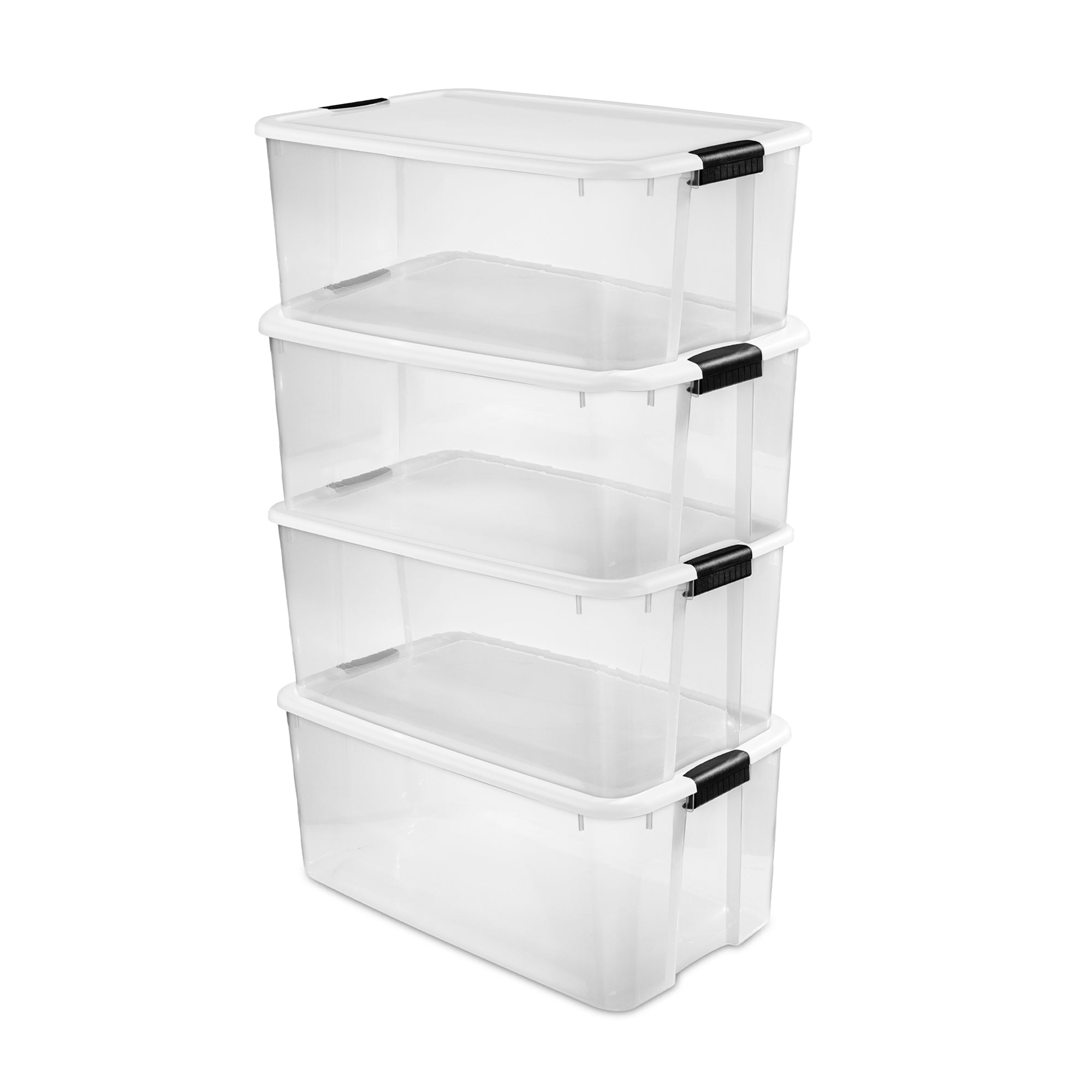Sterilite 116 Quart Ultra Latching Storage Tote Box Containers Clear (Open Box)