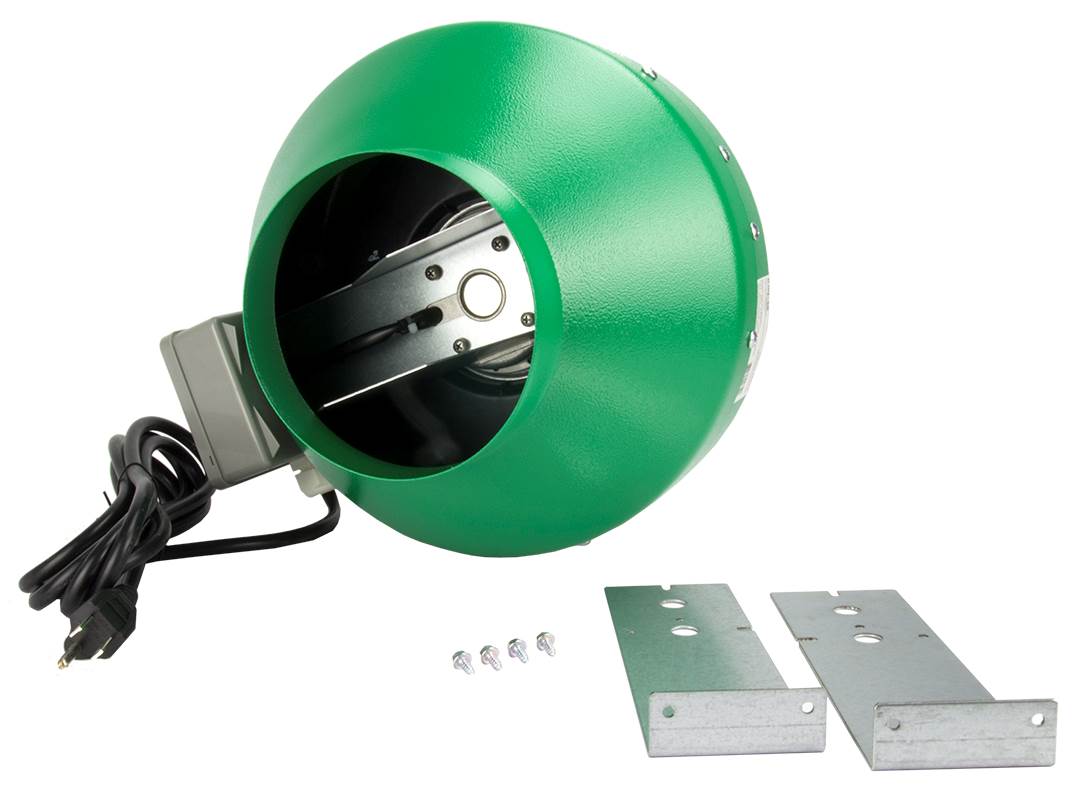 Hydrofarm ACDF6 6" Hydroponics In-Line Fan w/Flowering UV LED Grow Light Panel