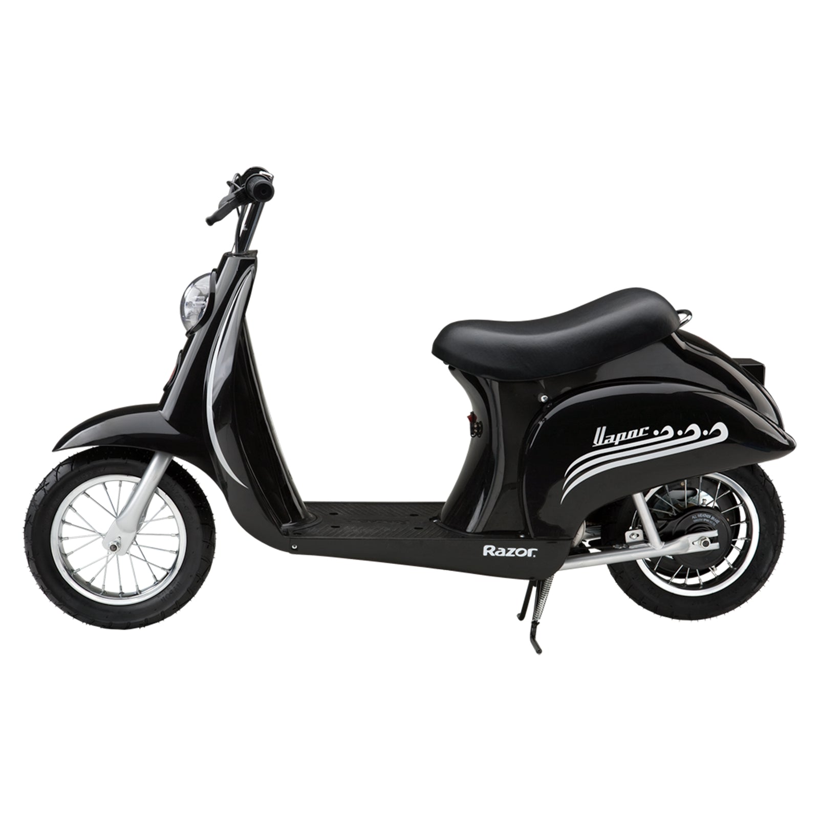 Razor Pocket Mod Miniature Euro 24V Electric Kids Ride On Retro Scooter, Black - VMInnovations