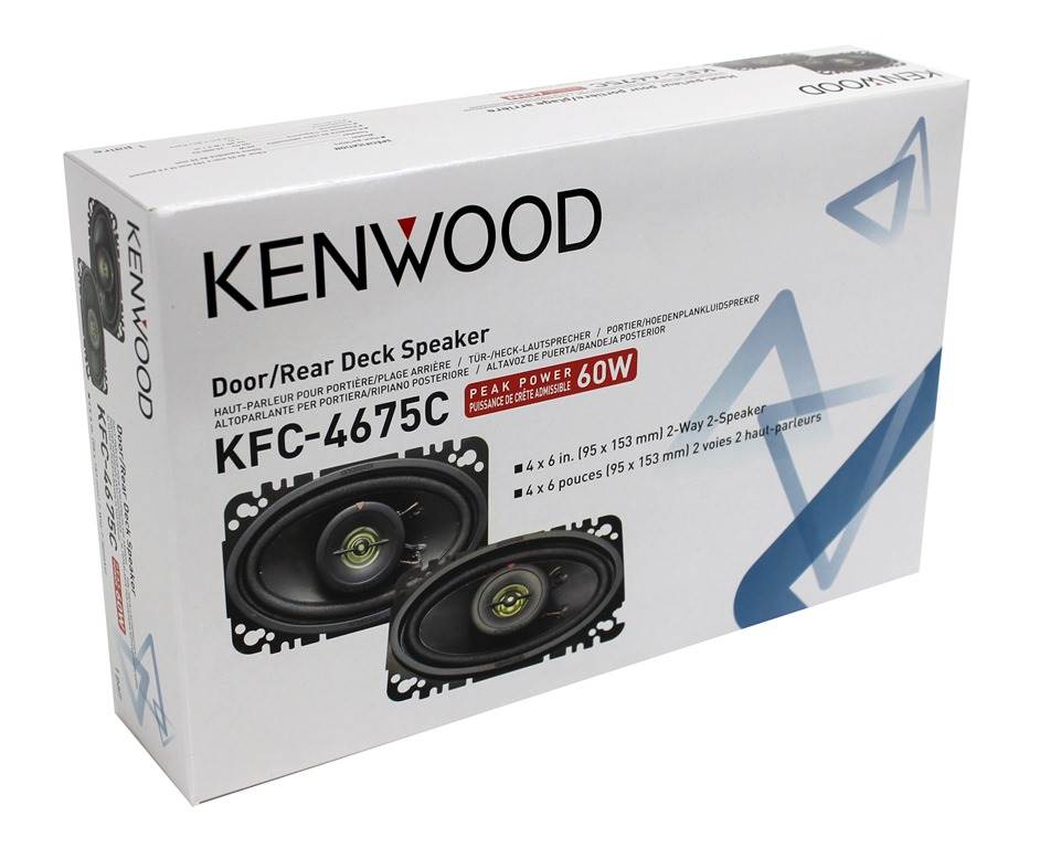 Kenwood KFC-4675C 4x6" 60 Watt 2-Way Car Audio Speakers System Stereo (Open Box)