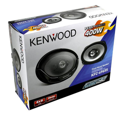 2) Kenwood KFC-6965S 6x9" 400 Watt 3-Way Car Audio Coaxial Speakers (Open Box)