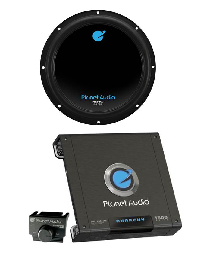 Planet Audio AC10D 10" 1500W Car Audio Subwoofer + AC15001M 1500W MONO Amplifier - VMInnovations