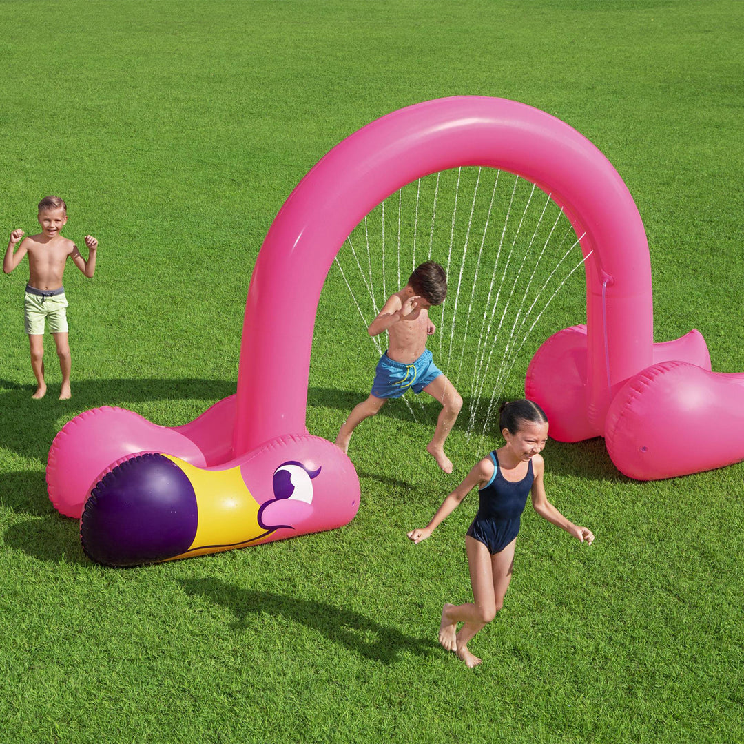 Jumbo Pink Flamingo Inflatable Outdoor Kids Sprinkler (Open Box)