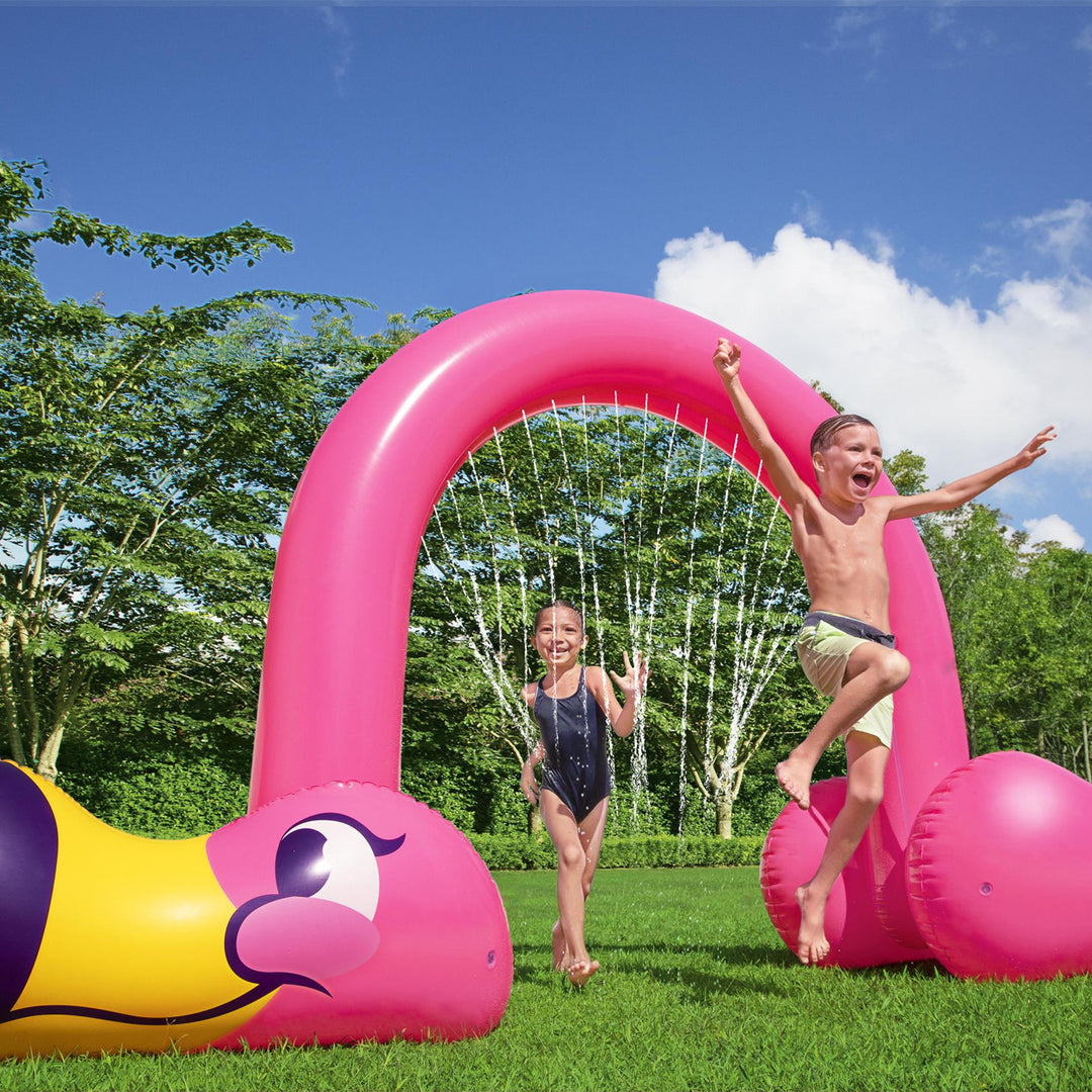 Jumbo Pink Flamingo Inflatable Outdoor Kids Sprinkler (Open Box)