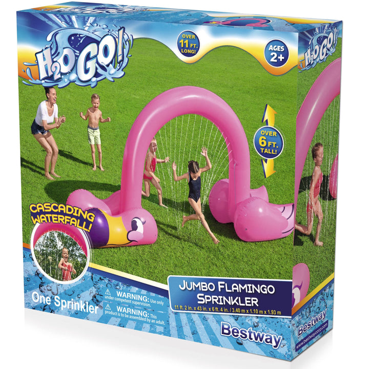 Jumbo Pink Flamingo Inflatable Outdoor Kids Sprinkler (Open Box)