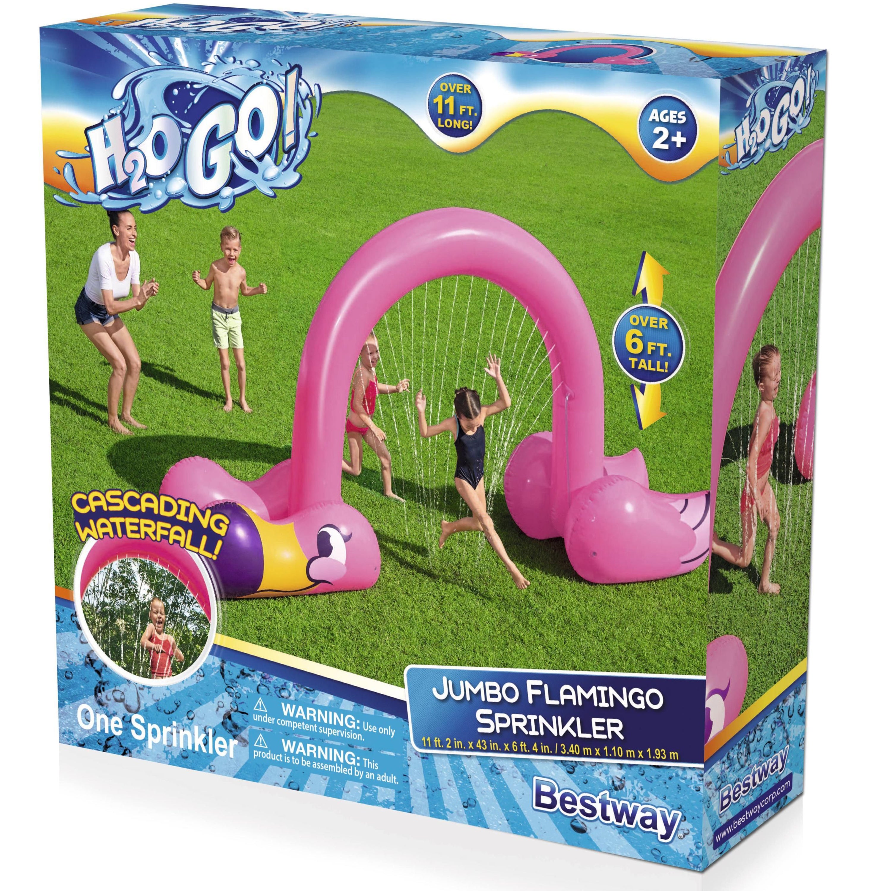 Jumbo Pink Flamingo Inflatable Outdoor Kids Sprinkler (Open Box) - VMInnovations