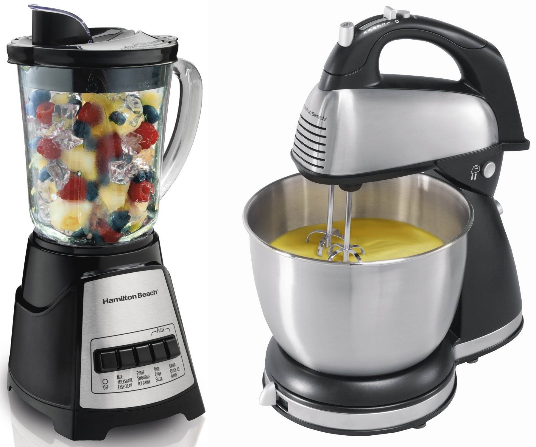 Hamilton Beach 64650 290W 6 Speed Classic Stand/Hand Mixer + 58148 700W Blender