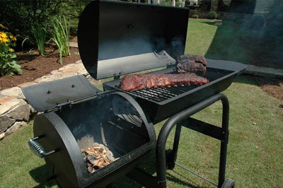 Char-Broil American Gourmet 430 BBQ Offset Charcoal Smoker Grill (Damaged)