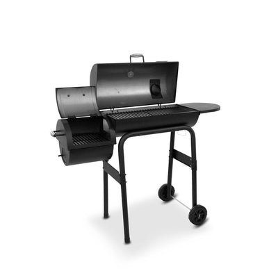 Char-Broil American Gourmet 430 BBQ Offset Charcoal Smoker Grill (Damaged)