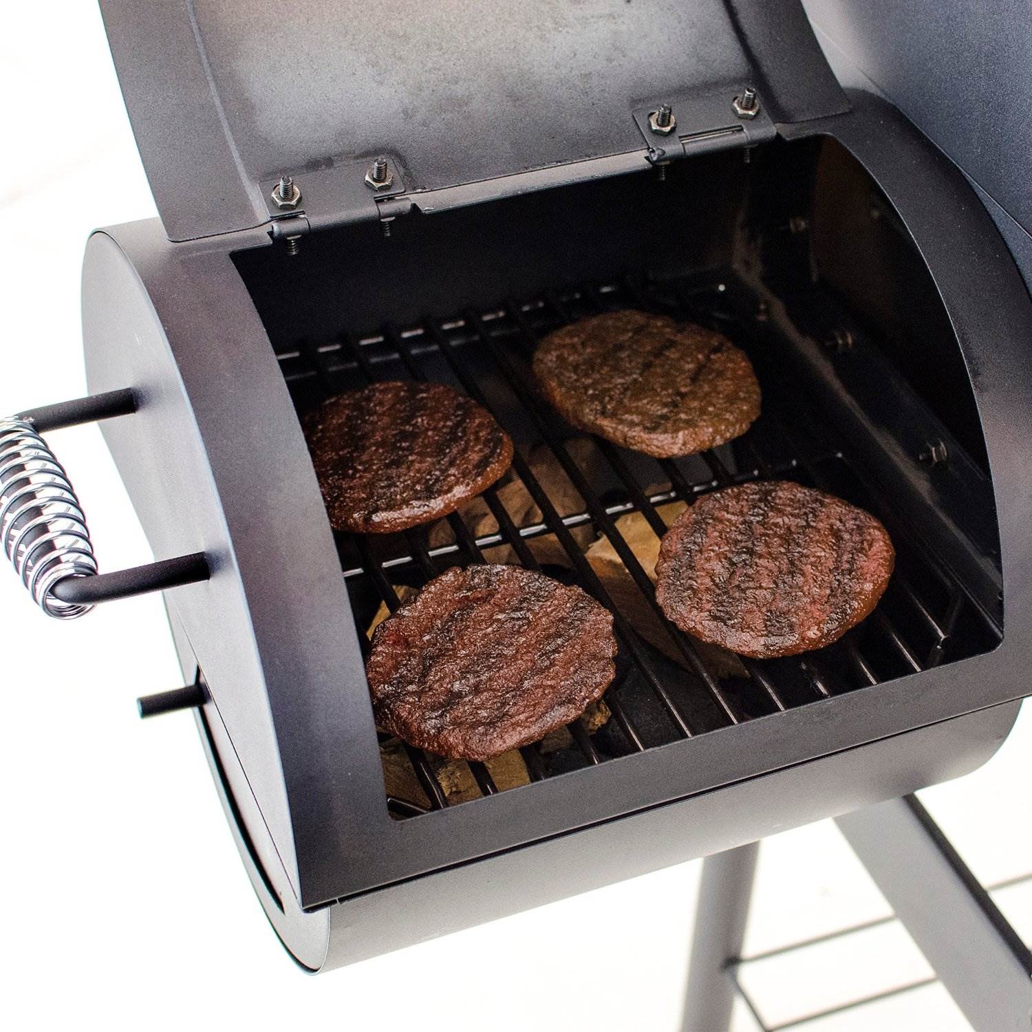 Char-Broil American Gourmet 430 BBQ Offset Charcoal Smoker Grill (Damaged)