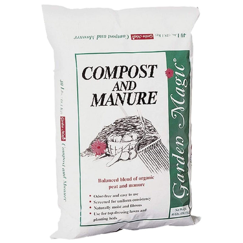 Michigan Peat 5240 Lawn Garden Compost and Manure Blend, 40 Pound Bag (8 Pack)