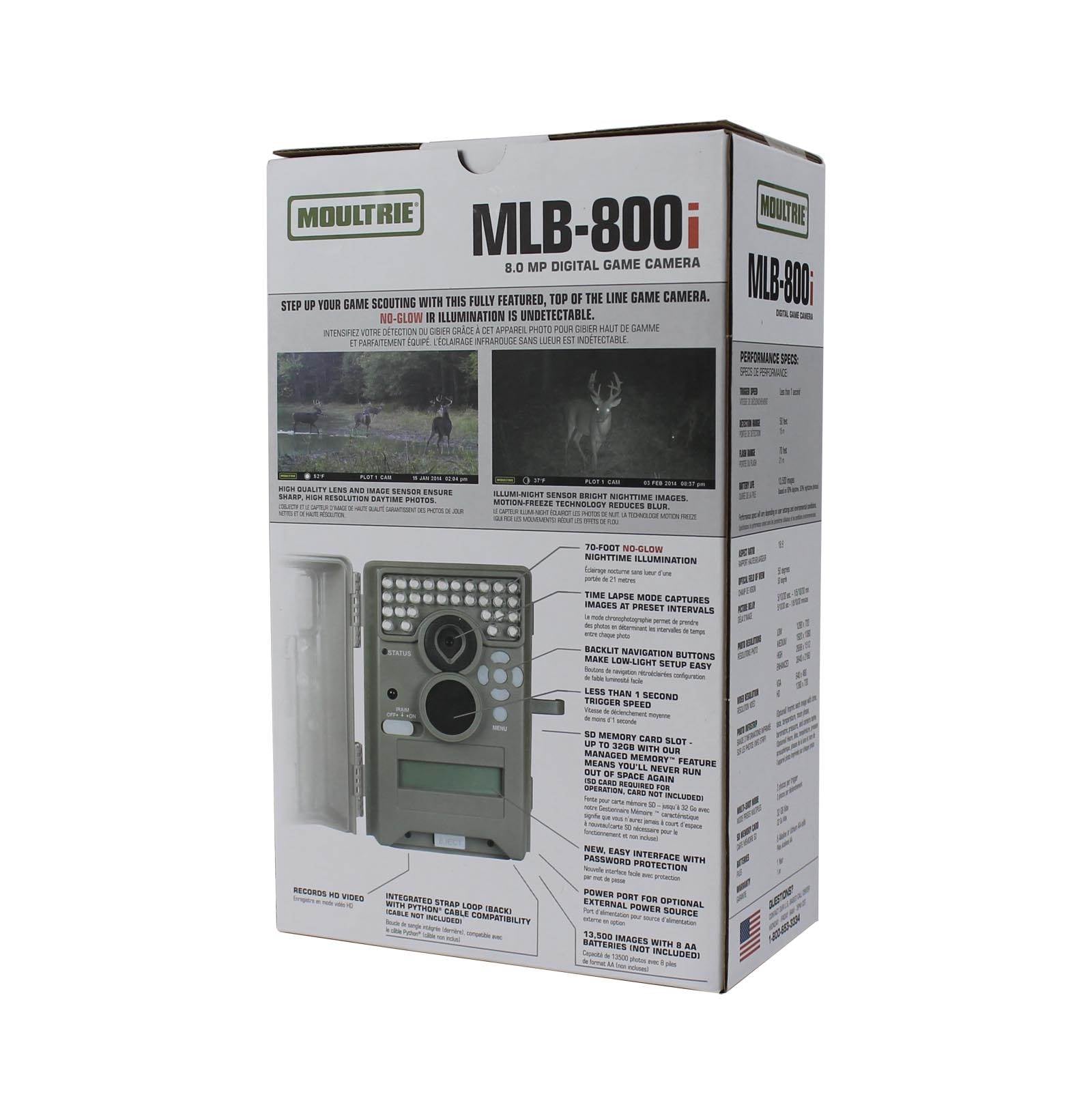 MOULTRIE MLB-800i 8 MP Infrared Digital Trail Game Hunting Camera (Open Box)